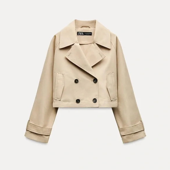 Zara | Jackets & Coats | Zara Short Doublebreasted Trench